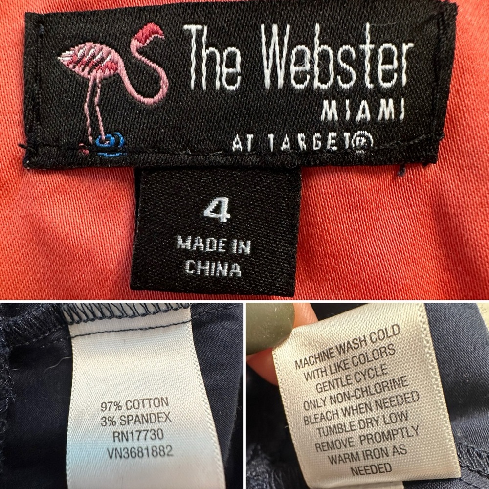 The Webster Miami for Target Mod Shift Dress Pink Navy Retro Swirl Print Size 4 - Picture 6 of 11